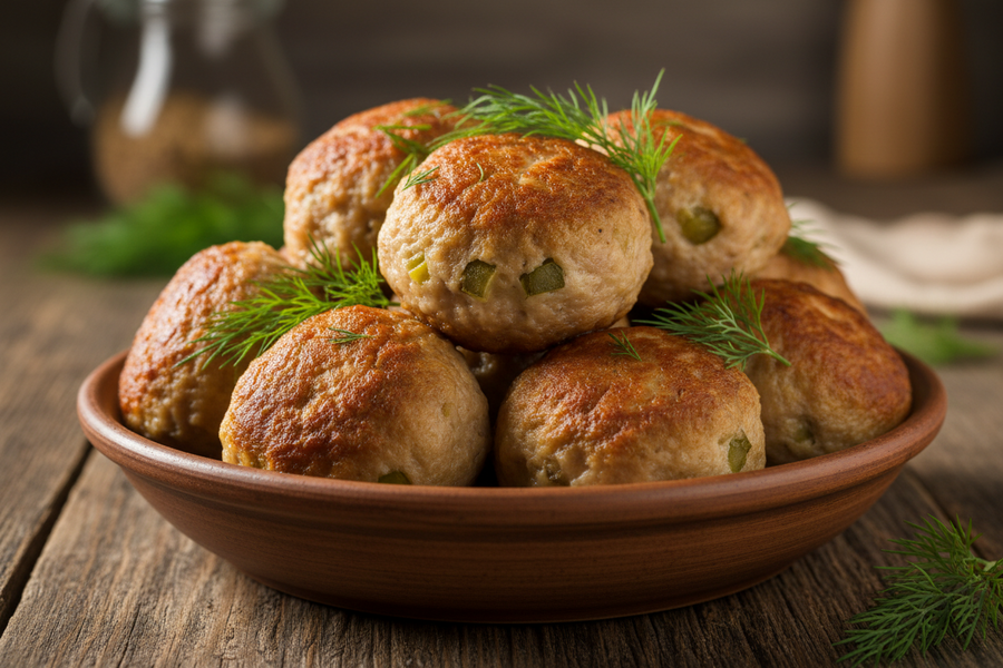 Cheesy Pickle Meatballs