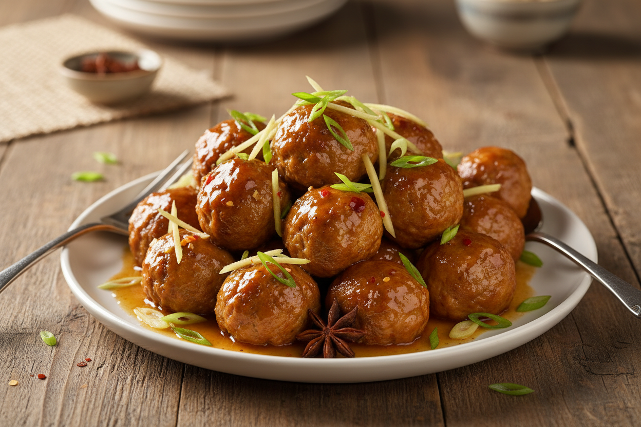 Ginger Scallion Pork Meatballs