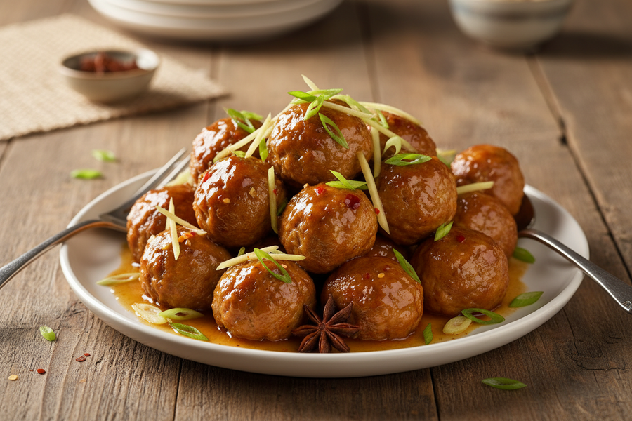 Ginger Scallion Pork Meatballs